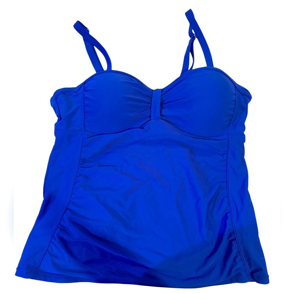 NWT Younique Women's tankini Swimsuit Top in Vibrant Blue